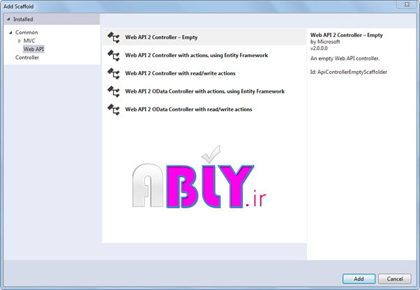 add webapi controller