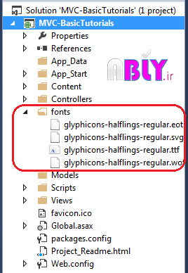 fonts folder in mvc