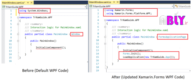 initialize Xamarin.Forms