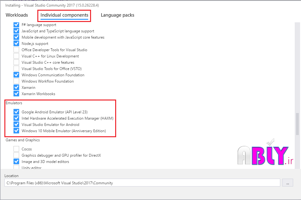vs2017-emulators